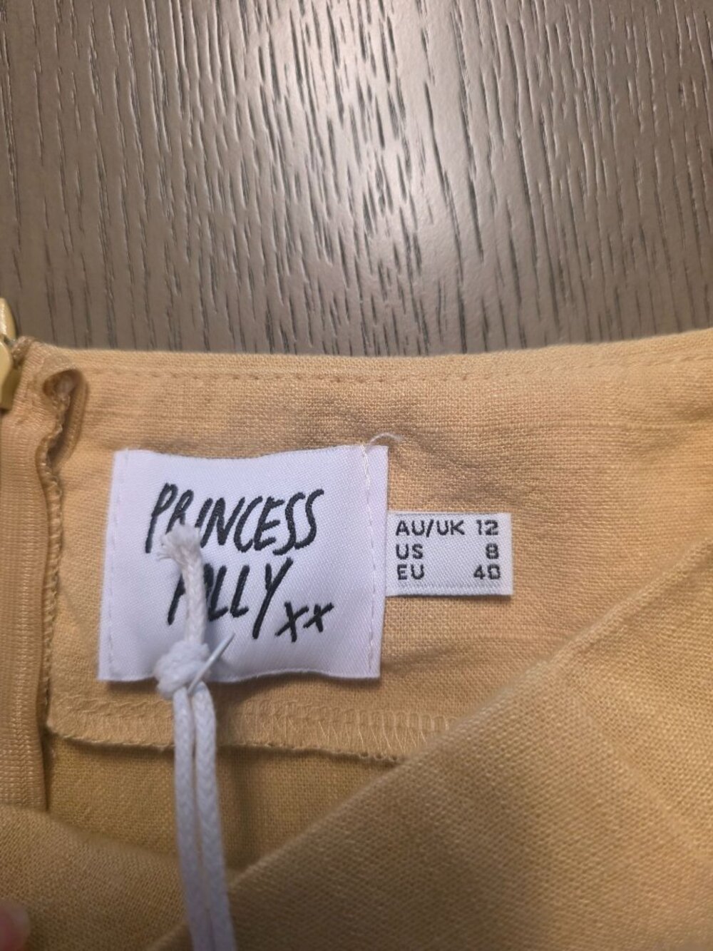 Princess Polly Selby Lemon Linen Blend Mini Skirt 8 NEW Lightweight - Picture 5 of 9